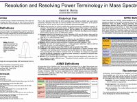 ASMS 2022: Resolution and Resolving Power Terminology in Mass Spectrometry