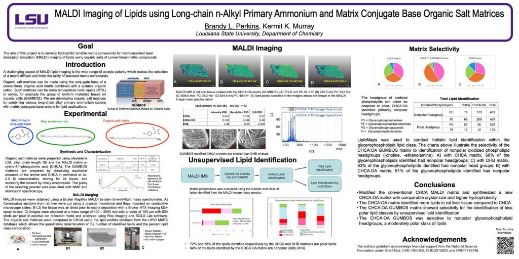 MALDI Imaging of Lipids using Long-chain n-Alkyl Primary Ammonium and Conventional Matrix Conjugate Base Organic Salt Matrices